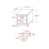 Vynxaria Urban Farmhouse 2-Drawer Nightstand - Dark Gray/Black Finish, Rustic Gray Wood Inlay, Sleek Metal Hardware, Chip Board/MDF - 4 of 4