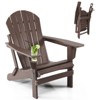 Tangkula Adirondack Chair W/Ergonomic Design&Ottoman Outdoor Armchair HDPE chair for Yard&Patio Black/Coffee/Grey/Turquoise/White - 2 of 4