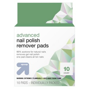 Advanced Nail Polish Remover Pads - 10ct - up&up™ - 1 of 1