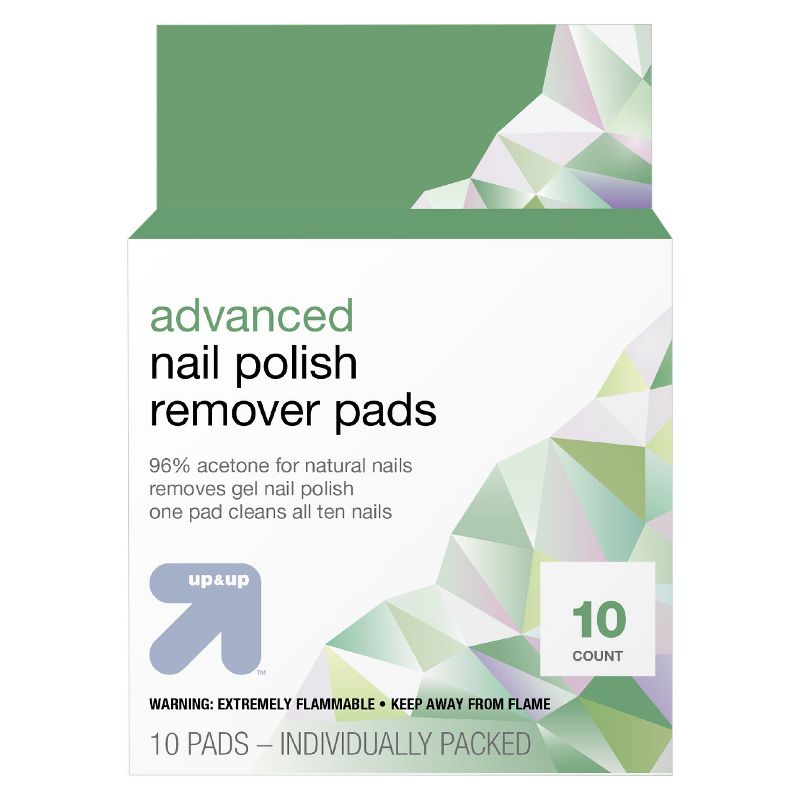 Advanced Nail Polish Remover Pads - 10ct - up &#38; up&#8482;, 1 of 2