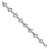 Black Bow Jewelry 13mm Stainless Steel Looped Petal Flower Link Bracelet, 7.5 Inch - 2 of 4