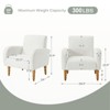 Modern Chenille Fabric Accent Chair, Upholstered Armchair with Solid Wood Legs - Comfy Single Sofa for Reading, Living Room, Bedroom - 2 of 4