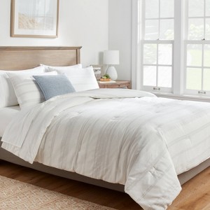 Cotton Woven Stripe Comforter & Sham Set - Threshold™ - 1 of 4