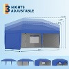 10x20 Heavy Duty Pop Up Canopy with 4 Sidewalls, Portable Roller Bag, Adjustable Height, Weight Bags, Stakes & Guy Ropes Included - 4 of 4