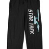 Star Trek Logo and Ship Men's Black Sleep Pants - 2 of 4
