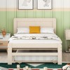 Okak Twin Modern Platform Bed Frame with Trundle & 2 Storage Drawers Sturdy Wooden Platform Bed Noiseless No Springs Required Easy to Assemble, White - 2 of 4