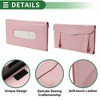 Unique Bargains Universal Car Standard Tissue Holder Tissues Box Cover Car Backseat Extra Large Tissue Organization Faux Leather Pink - 4 of 4