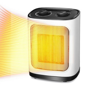 R.W.FLAME 1500W Ceramic Indoor Heater, BLACK / WHITE - 1 of 4