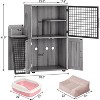 Cat Litter Box Enclosure Furniture, Hidden Litter Cabinet with Indoor Pet House, Large Condo with Storage, Modern Enclosed Furniture for Cats - 2 of 4
