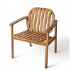 Set of 2 Outdoor Wood Dining Chairs with Cushions and Armrests, Durable and Comfortable Patio Seating for Backyard, Balcony, or Deck–The Pop Home - 4 of 4