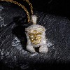 Men's Gold Rope Chain - 24 Inch Iced Out Pendant Necklace with Simulated Diamonds - 3 of 4