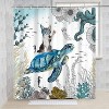 LunaLulinlk Sea Turtle with Cat Shower Curtain - 2 of 4