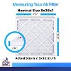 Filter King 8x36x1 Air Filter | 3-PACK | MERV 8 HVAC Pleated A/C Furnace Filters | MADE IN USA | Actual Size: 7.5 x 35.5 x .75" - 2 of 4