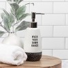 Totalee Gift Wash Your Damn Hands Soap Dispenser Ceramic White 12.5 oz - 2 of 2