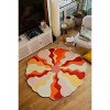 Lany Space Maggie Stephenson Unique Shaped Sundial Orange Rug - 2 of 4
