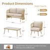 Outdoor Patio Furniture Set All Weather Wicker Conversation Set - 4 of 4