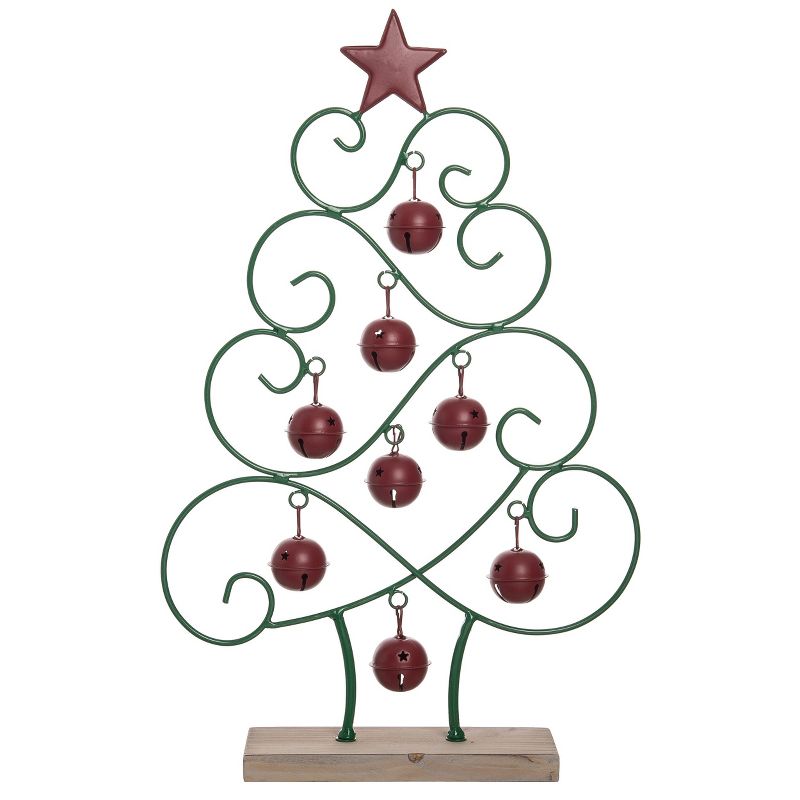 Transpac Metal 18.5 in. Multicolored Christmas Bell Tree Decor, 1 of 2