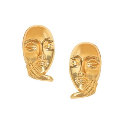 SOHI Women's California Gold Casual Stud Earrings