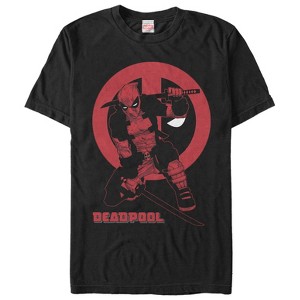 Men's Marvel Deadpool Katana Sword Pose T-Shirt - 1 of 4