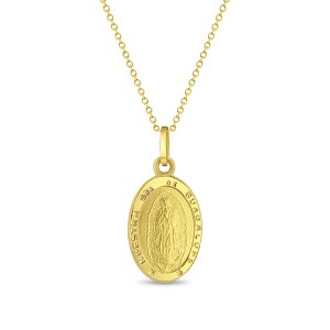 Girls' Our Lady of Guadalupe Gold Plated Sterling Silver Necklace - In Season Jewelry - 1 of 2