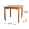 NicBex 18"/20" Outdoor Side Table,Square Patio End Table with Cross Base/Slab Design,Rustic Accent Table for Backyard and Deck,Outdoor Furniture,Teak - 2 of 4