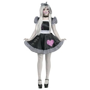 Halloween Express Women's Broken Doll Halloween Costume - Size Small - Black - 1 of 1