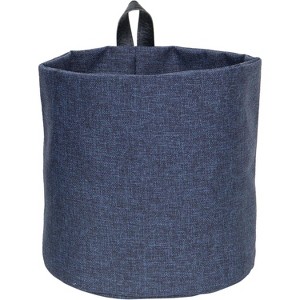 Bigso Soft Hang Around Small Hanging Storage Basket – Collapsible Wall Organizer – Navy – 6.7"x6.7" - 1 of 4