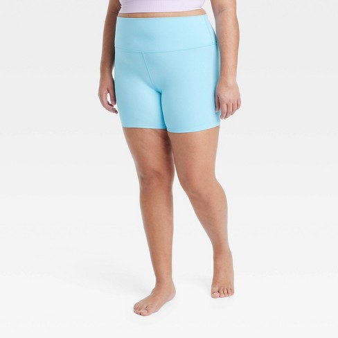 Women's Everyday Soft Ultra High-rise Bike Shorts 6 - All In Motion™ Light  Blue 1x : Target