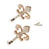 Unique Bargains Curtain Holdbacks Flower Hooks Zinc Alloy 3.74"x2.36" 1 Pair - 4 of 4