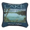 Lake House Accent Pillow ADVICE FROM THE LAKE – 12x12 Inch by Manual Woodworkers and Weavers - 2 of 3