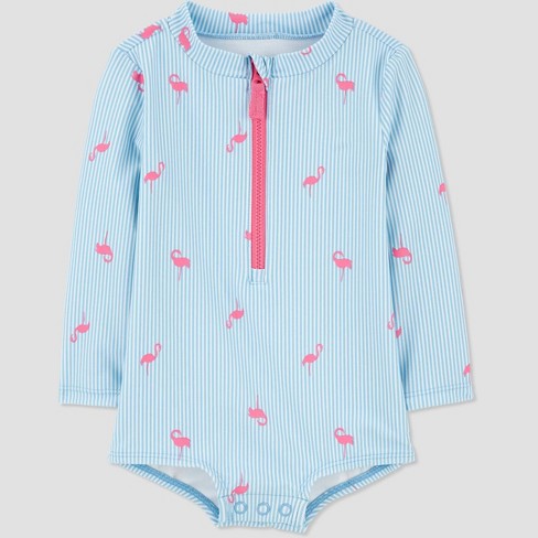 Carter's Just One You®️ Baby Girls' Long Sleeve Striped Flamingo ...