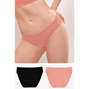 Felina Women's Stretchy Lace Low Rise Thong - Seamless Panties (6-pack)  (pink Neutrals, L/xl) : Target