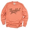 Thankful Coquette Distressed - Womens Garment Dyed Long Sleeve - 2 of 3