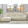 110.25'' Velvet Upholstered Modular L-Shape Sectional Sofa with 5 Pillows, No-Assembly Couch - 2 of 4