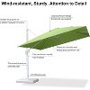 PURPLE LEAF Patio Umbrella White Cantilever Offset Umbrella Square Outdoor Umbrella with 360-degree Rotation for Garden Deck Pool - 4 of 4