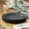 LunaLulinlk Scallops Set of 4 Stoneware Dinner Plates Black - 3 of 4