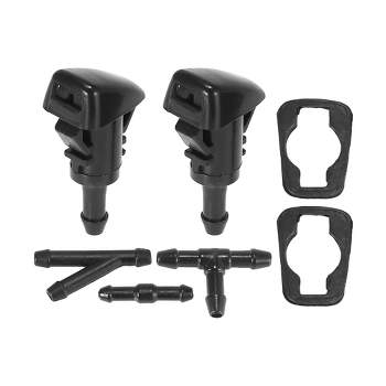 Unique Bargains Front Windshield Washer Nozzles Fit for Chrysler Town & Country with Hose Connector - Black Pack of 5