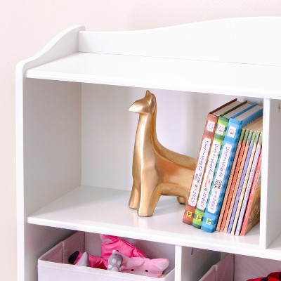 White Wooden Kids' Toy Storage Organizer with Cubbies