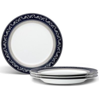 Noritake Crestwood Cobalt Platinum Set Of 4 Accent/luncheon Plates : Target