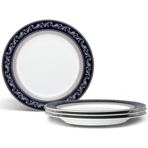 Noritake Crestwood Cobalt Platinum Set of 4 Accent/Luncheon Plates - 1 of 4