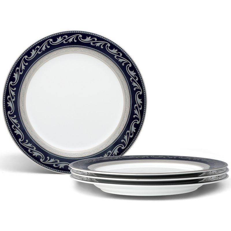 Noritake Crestwood Cobalt Platinum Set of 4 Accent/Luncheon Plates, 1 of 6