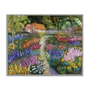 Stupell Industries Floral Cottage Gardens Framed Giclee Art - 1 of 4