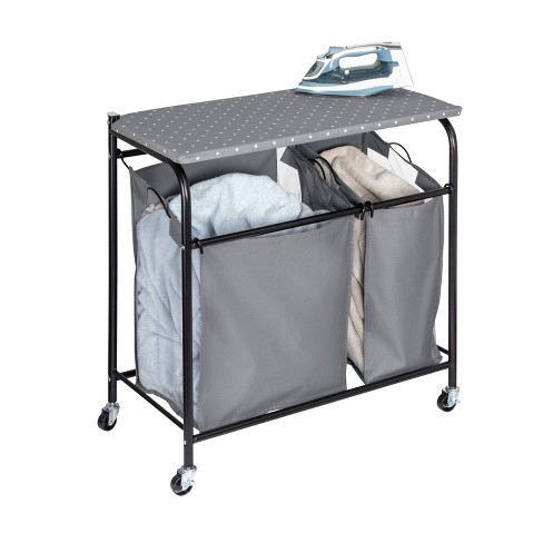 Honey Can Do Chrome Compartment Folding Hamper