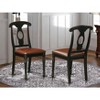 HomeStock Chair, Black, 38.5" H x 18" W x 18" L, Solid Wooden Seat, Set of 2 - 2 of 4