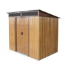 MOEPISY 6ft X 5ft Outdoor Metal Storage With Transparent Plate And Foundation For Backyard Garden Patio, Coffee - 4 of 4