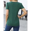 Womens Lace V Neck Short Sleeve Shirts Summer Tunic Blouse for Women T-Shirts - 3 of 4