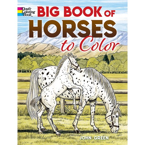 Big Book Of Horses To Color - (dover Animal Coloring Books) By John ...