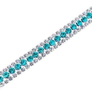 Unique Bargains DIY Jewelry Clothing Shoe Decoration Beaded Trim Rhinestone Chains - 1 of 4