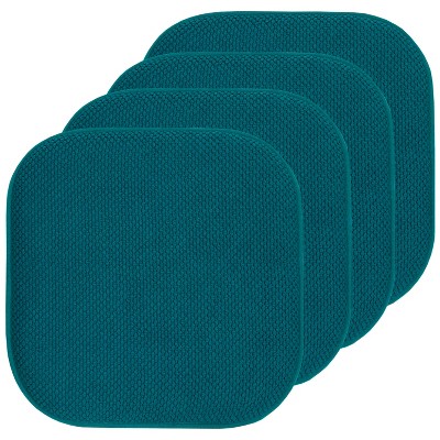 Bed Bath N More Black 16-inch Memory Foam Chair PAD/SEAT Cushion with Non-Slip Backing (2 or 4 Pack) 2 Pack