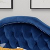 Contemporary Camelback Upholstered Headboard Full/Queen Size with Button Tufted Diamond Stitch & Nailhead Accents -Christopher Knight Home - 3 of 4